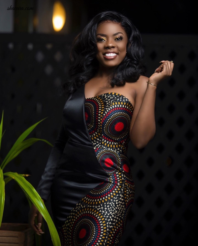 #STYLEGIRL: We Can’t Get Over Nana Aba Half Print Birthday Dress & Here Is Why!
