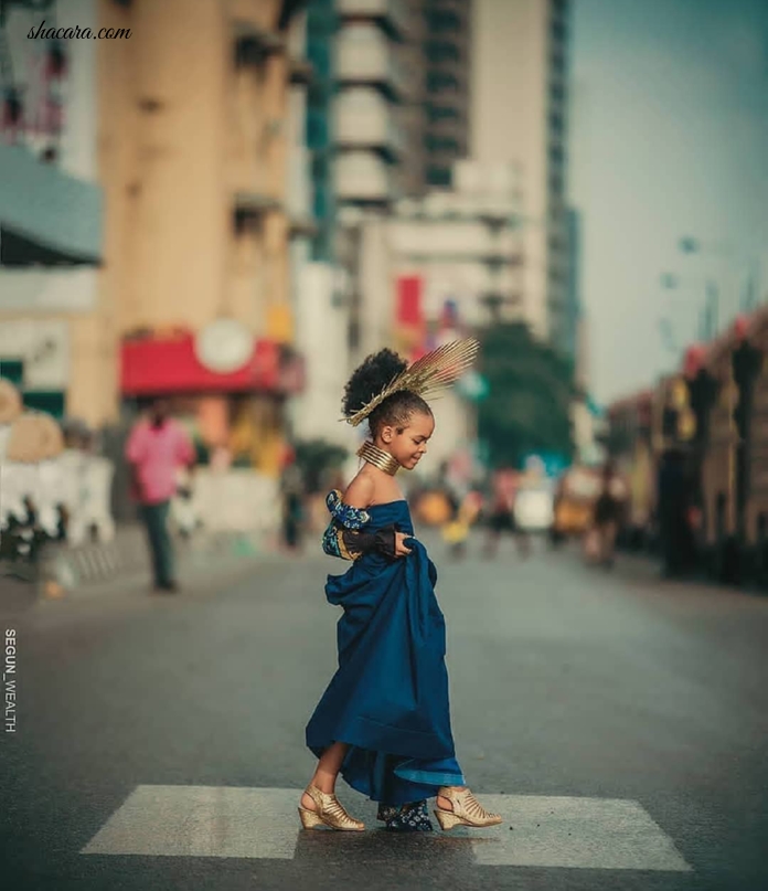 #HOTSHOTS: Photographer Segun Wealth Turn June Wisse Into A Lagos Street Cleopatra, Watch It With Poetry