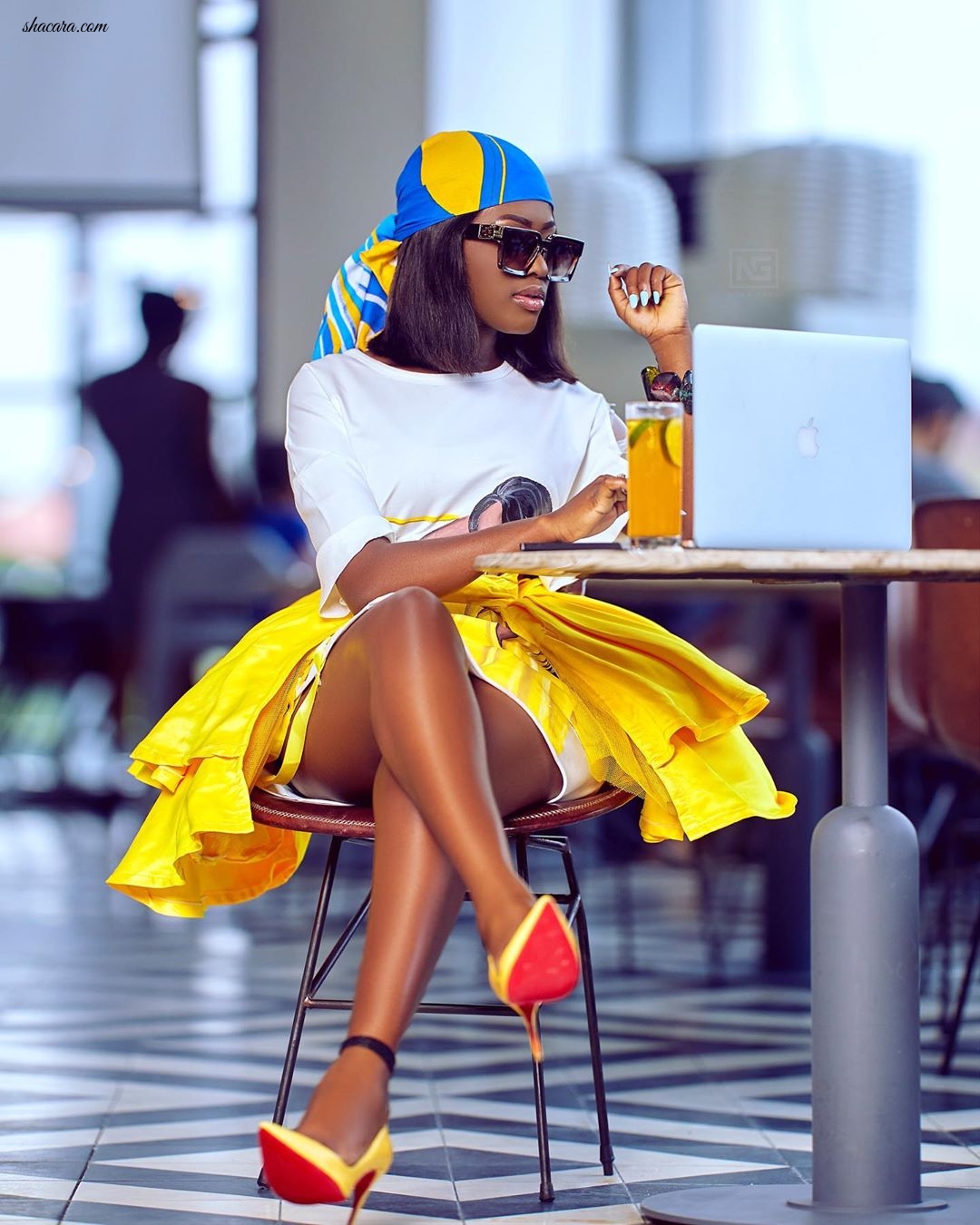 Fella Makafui Is All Sorts Of Stunning As She Takes On Nana Akua Addo’s Hand Painted Art Shirts