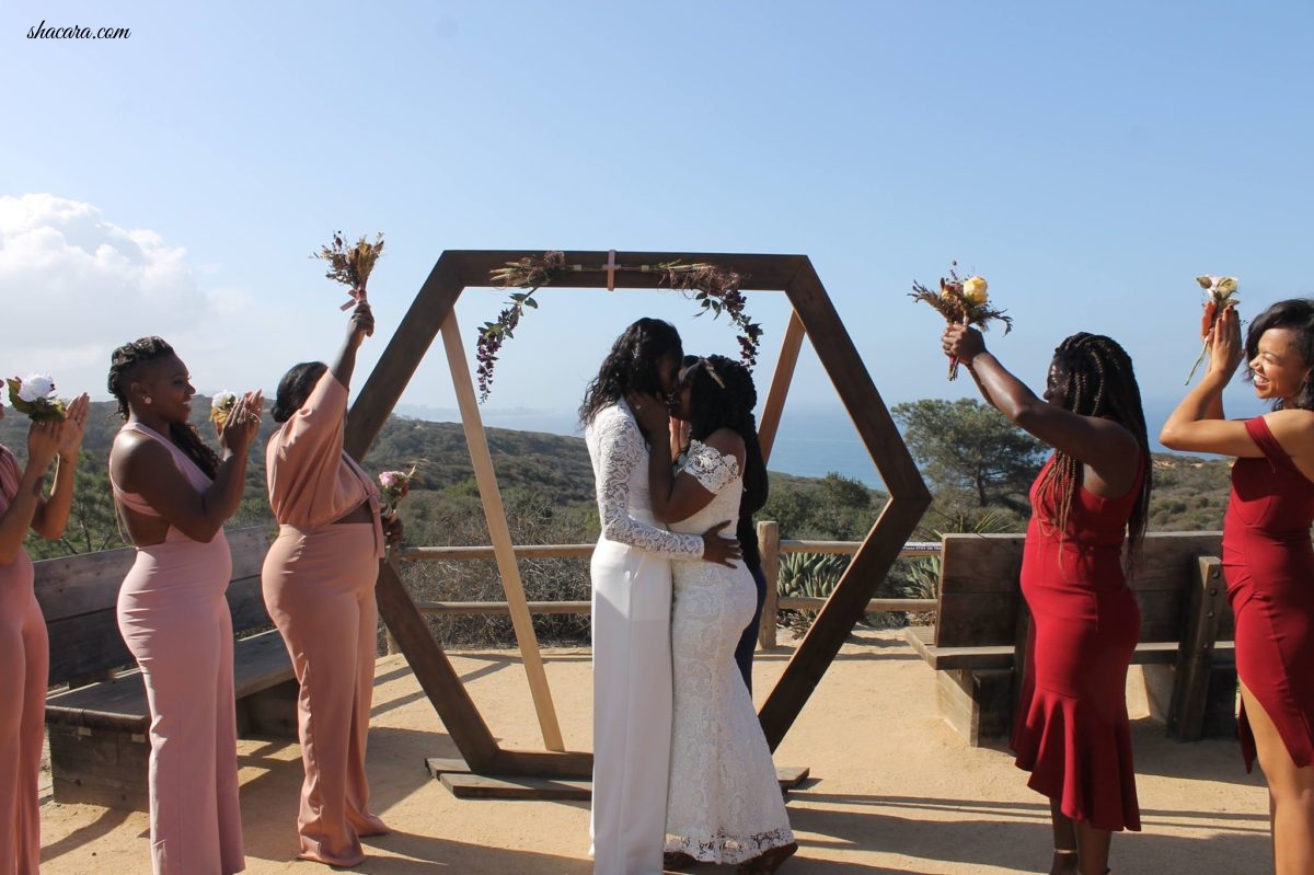 Bridal Bliss: Camille and Kristen's Cliffside Wedding Took Us To New Heights