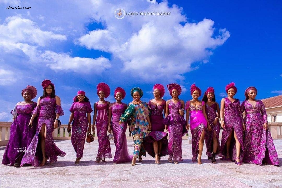 #BBNaija Stars came through for BamBam & Teddy A – See All the Aso-Ebi Moments from #BamTeddy