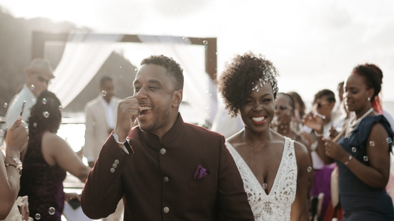 Bridal Bliss: Candice and Hassan Looked Like Royalty At Their St. Lucia Wedding