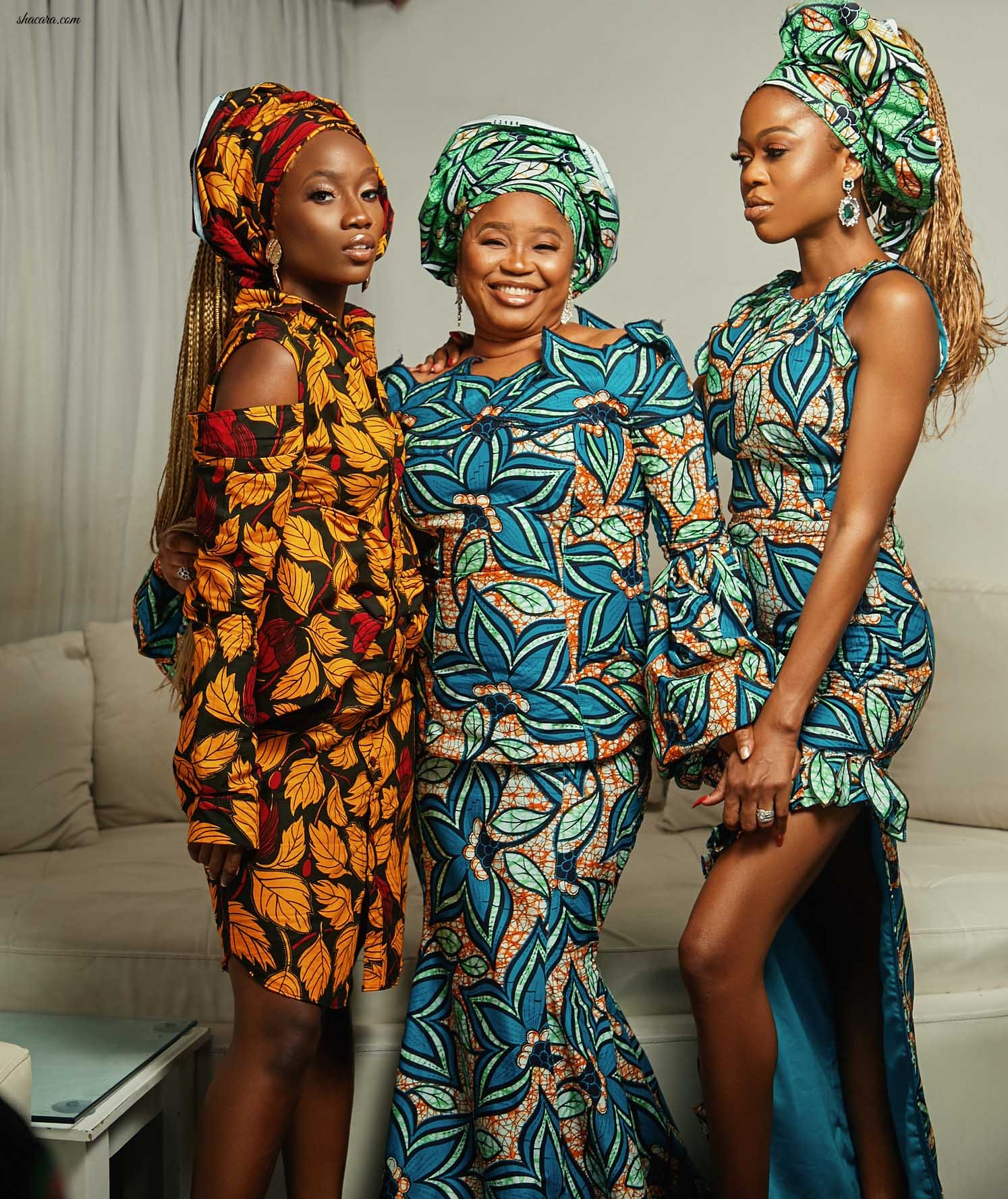 For The Love Of African Wax Print! Tania Omotayo, Juliana Olayede, Soliat Bada And Mariam Adeyemi Star In Glam Africa Magazine’s Latest Feature