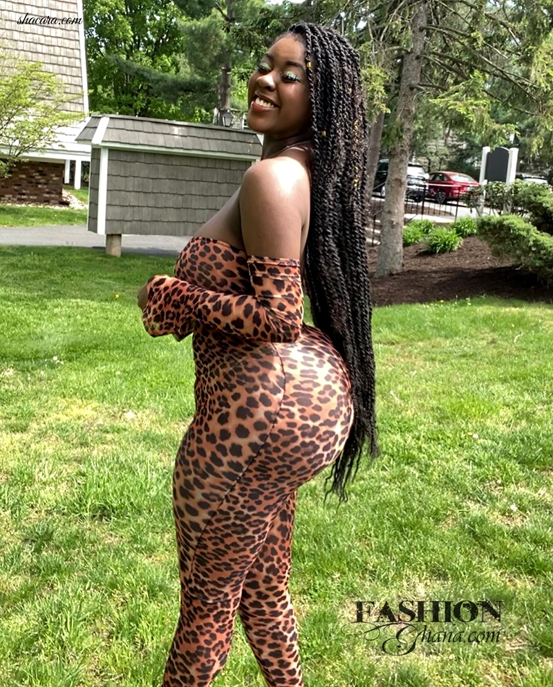 hanaian Curvaceous Model Brittney Shakes The Internet In Her Leopard Print Catsuit